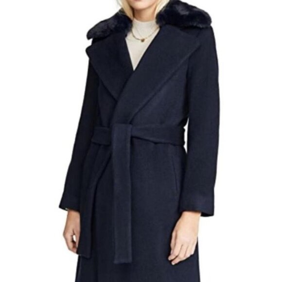 Club Monaco Baylee Wool Coat - Navy Size Small